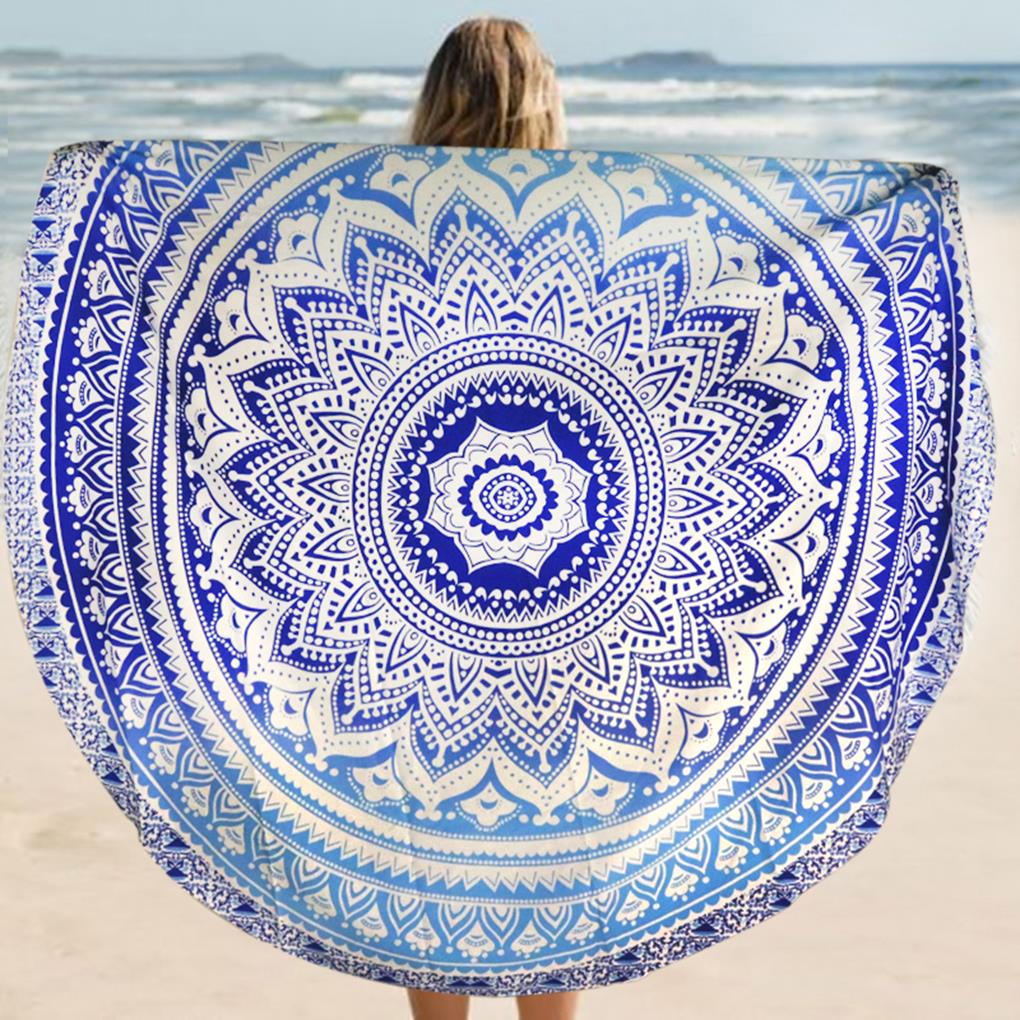 Mandala Chiffon Round Tapestry