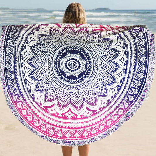 Mandala Chiffon Round Tapestry