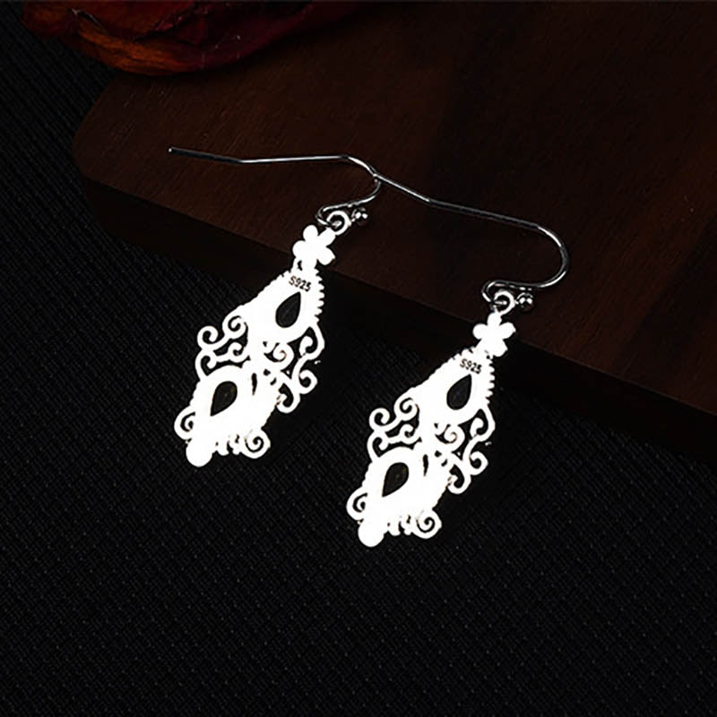 Blue Topaz Vintage Drop Earrings