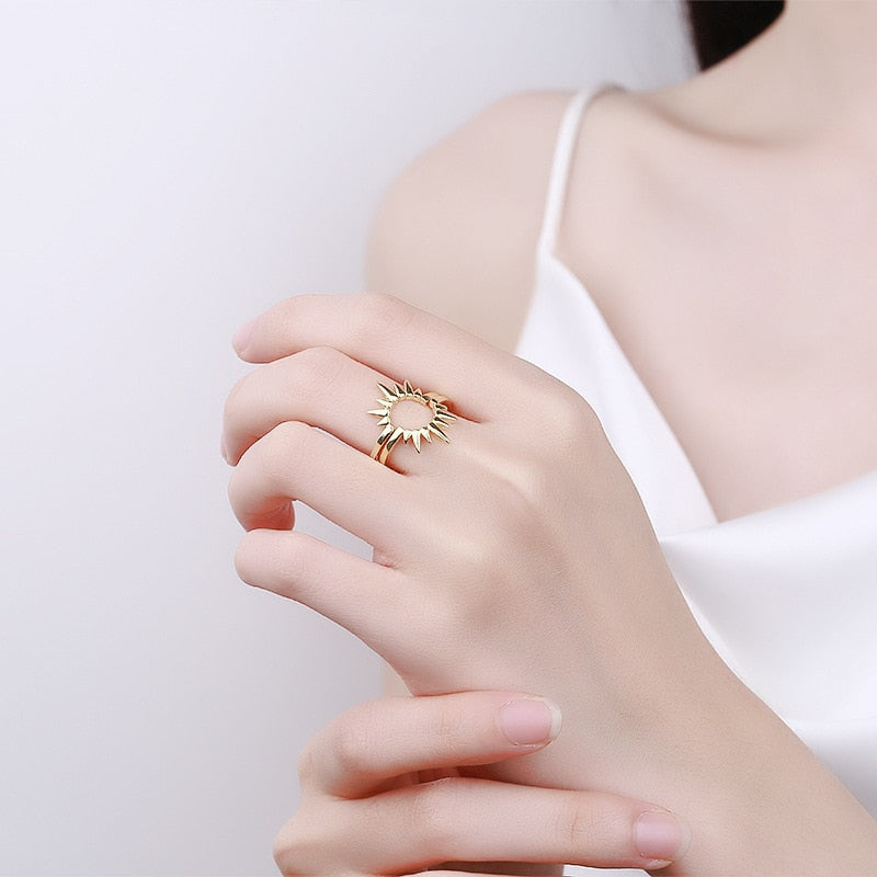 Half Sun Stackable Ring Set