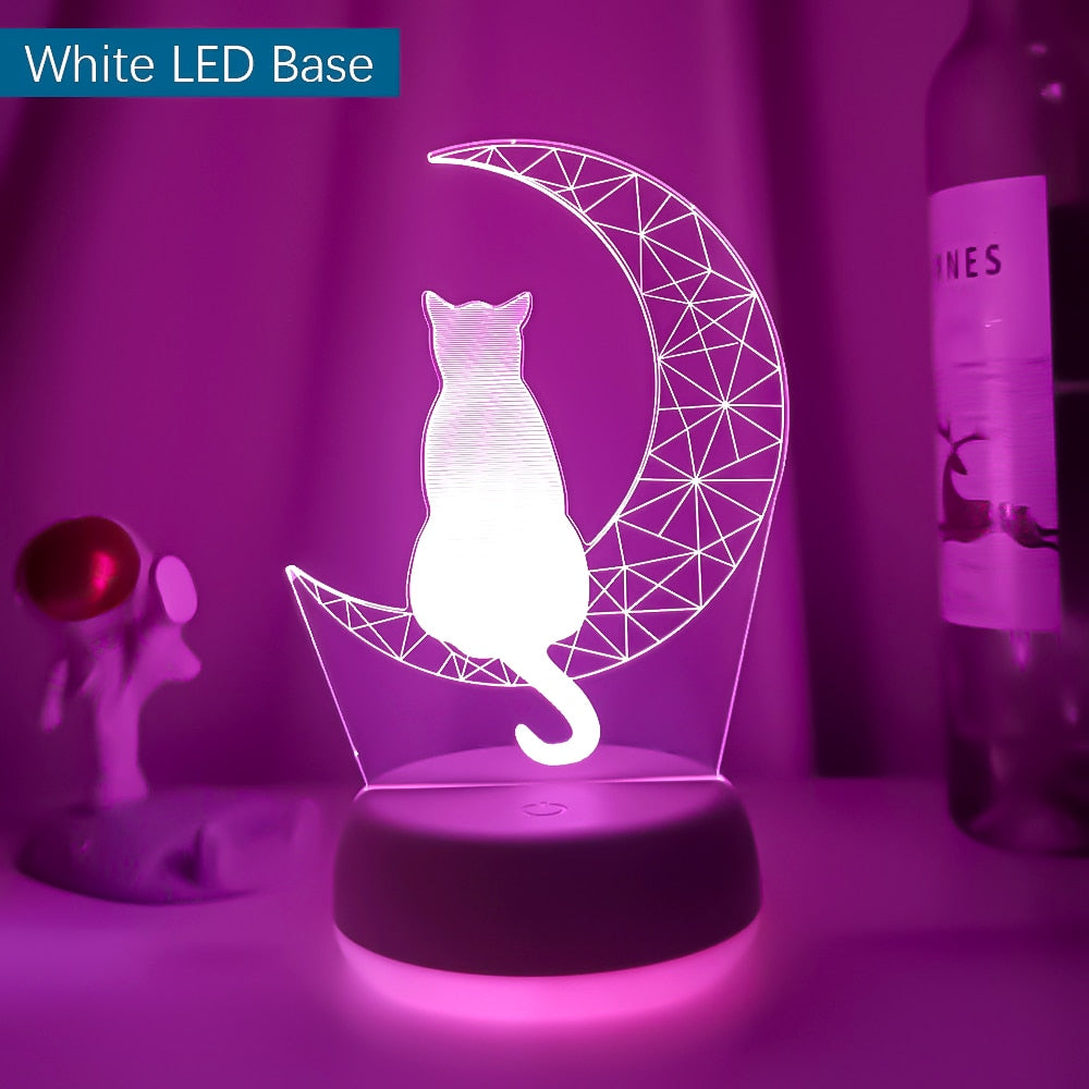Moon Cat Color Changing Lamp