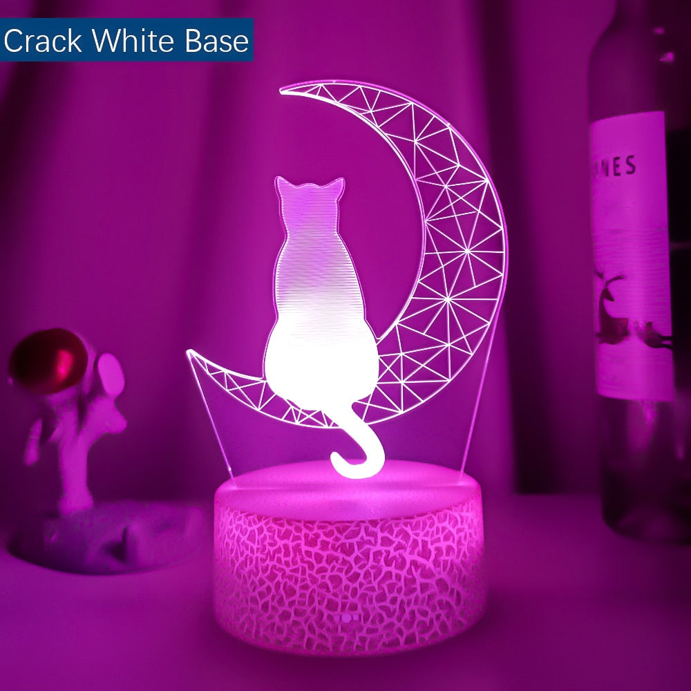 Moon Cat Color Changing Lamp