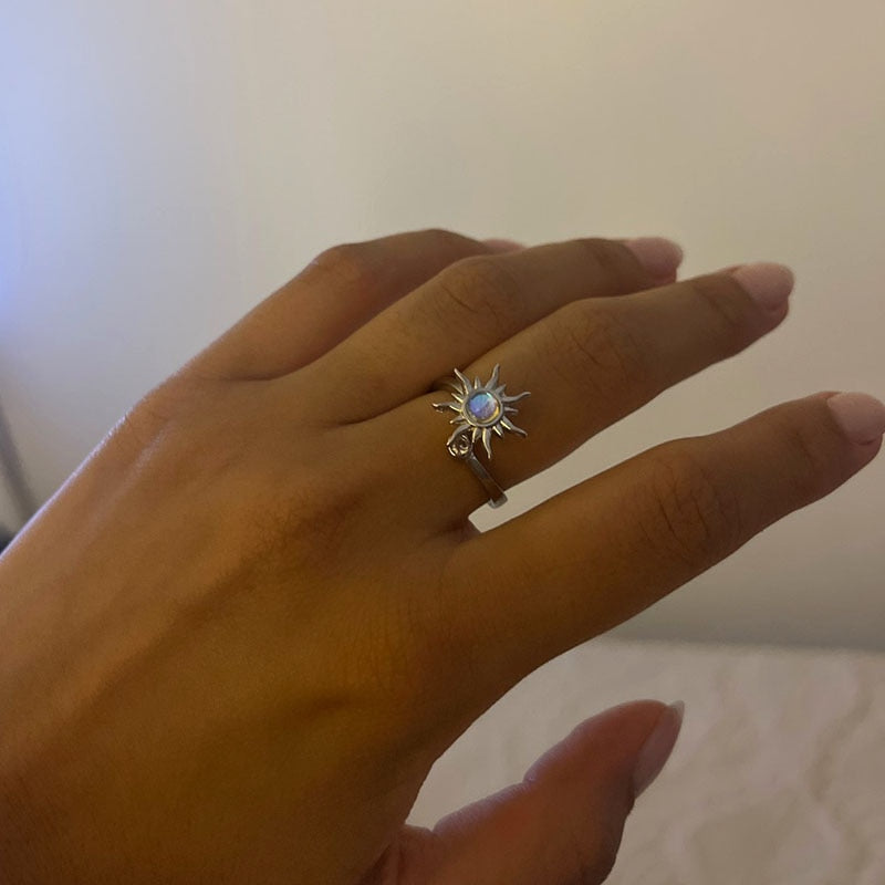 Moonflower You are my Sunshine Fidget Spin Ring
