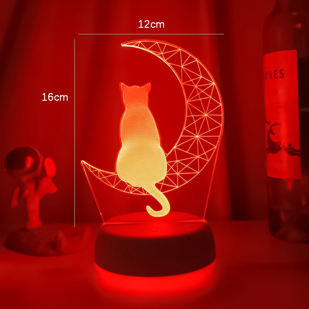 Moon Cat Color Changing Lamp