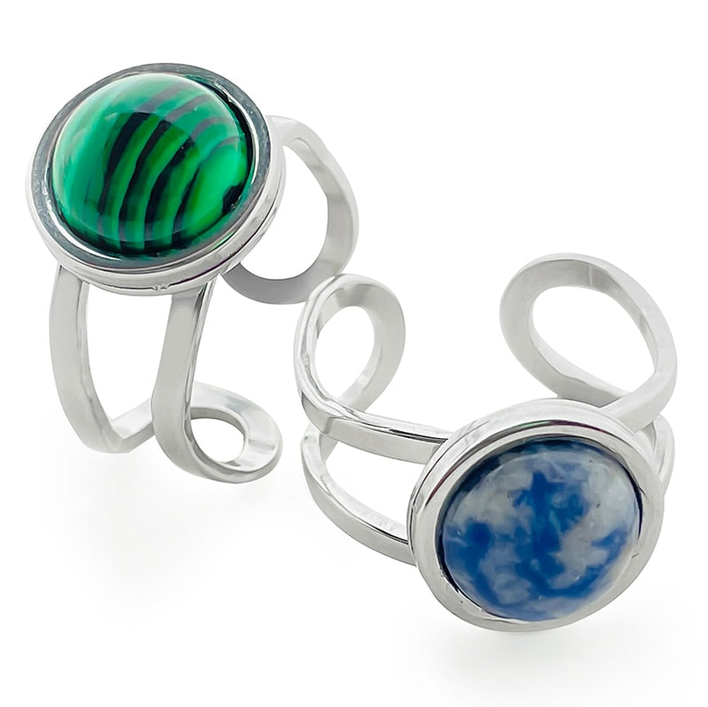 Natural Stone & Crystal Rings
