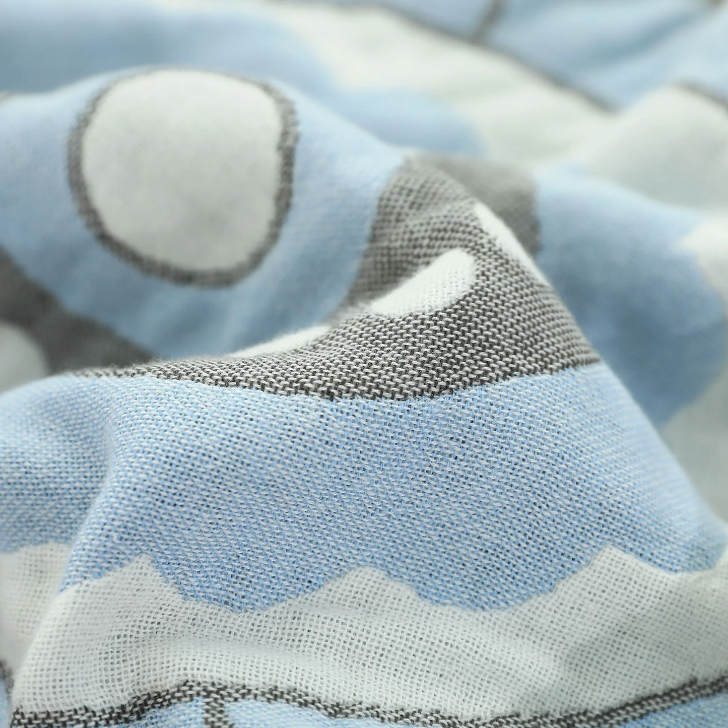 Aztec Blue Mandala Cotton Reversible Blanket