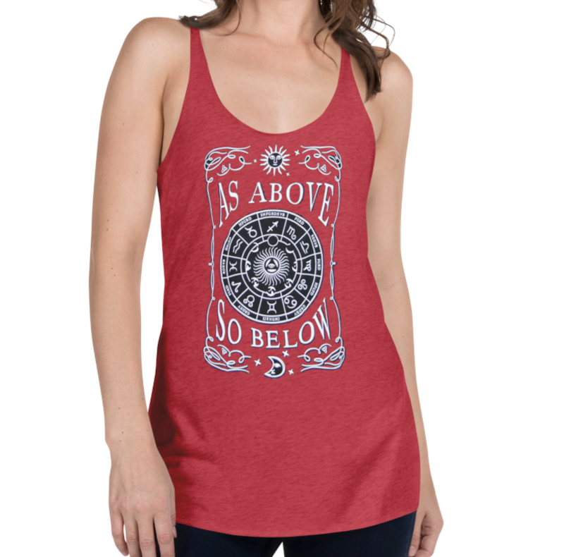 As Above So Below Racerback Tank