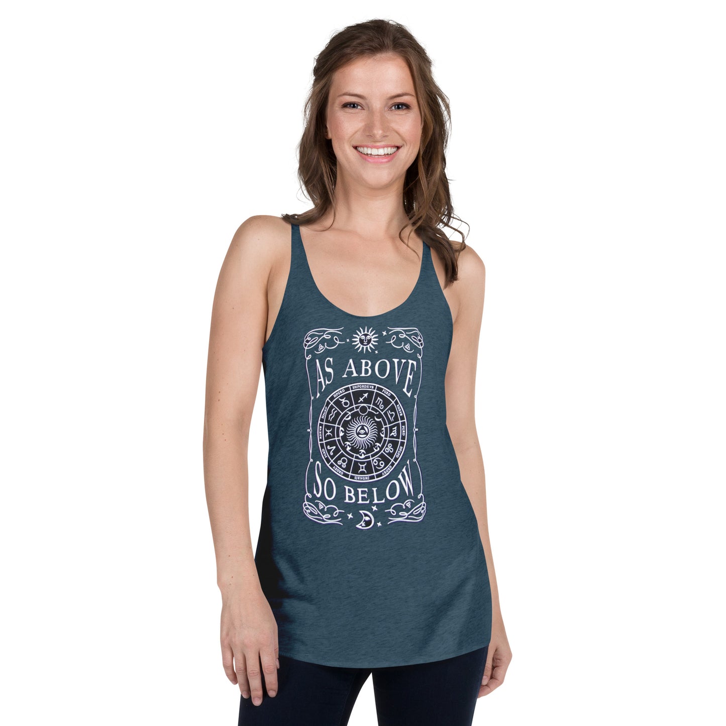As Above So Below Racerback Tank