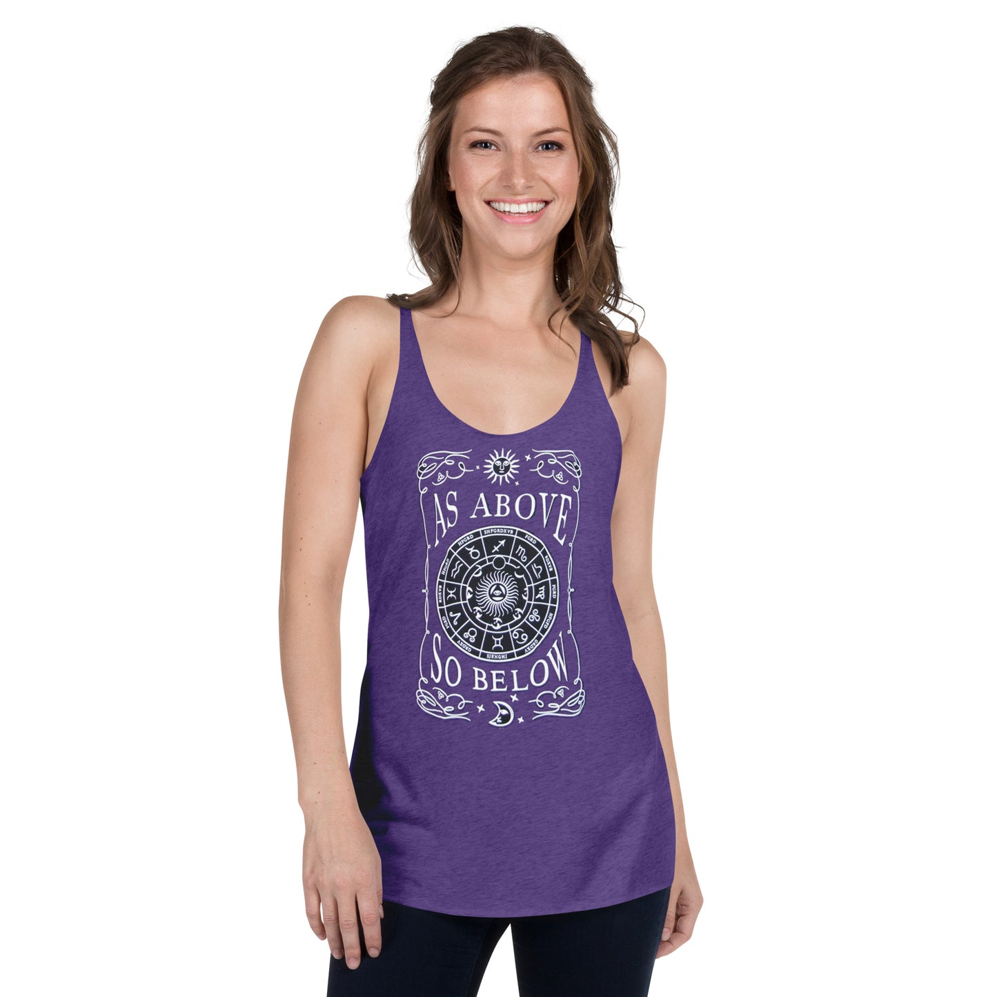 As Above So Below Racerback Tank