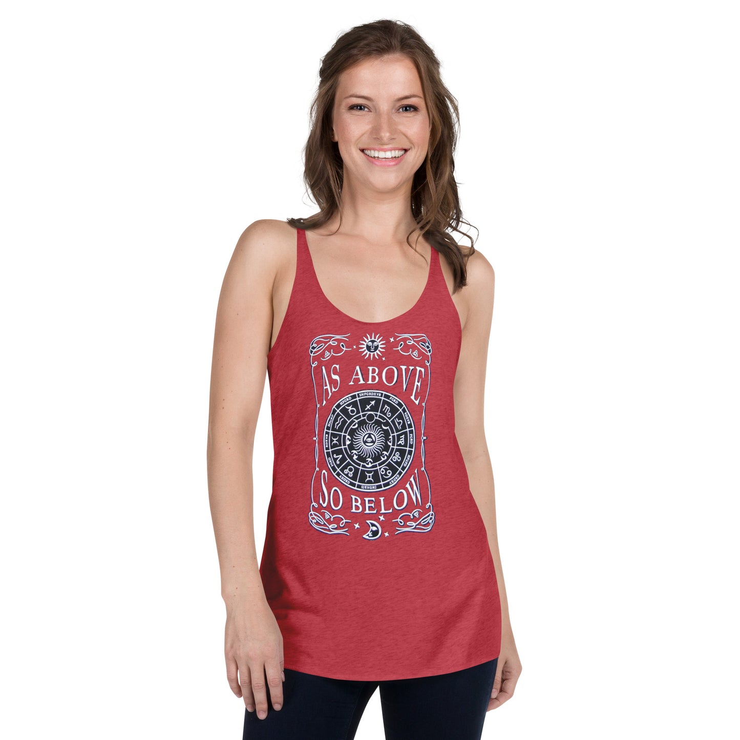 As Above So Below Racerback Tank