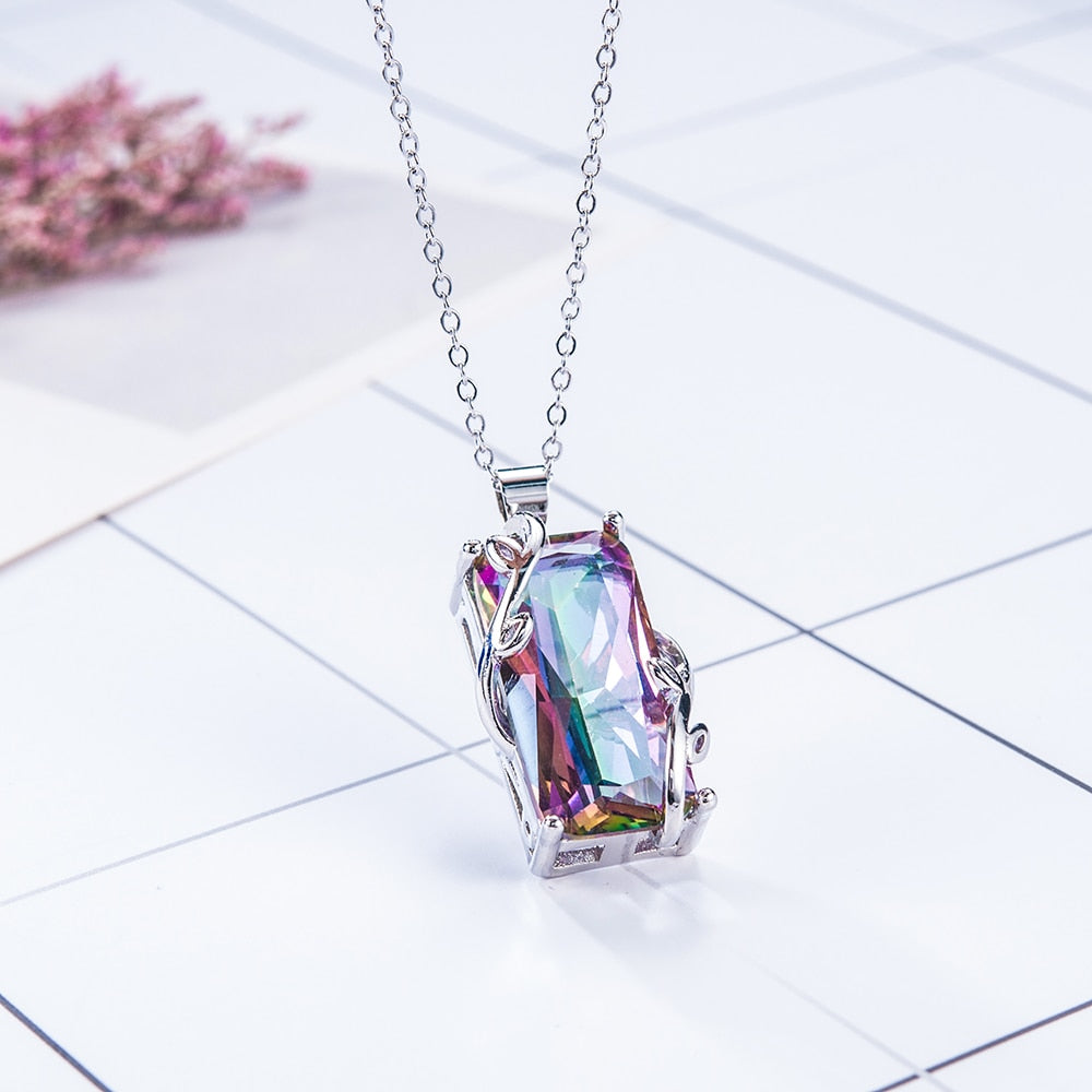 Rainbow Fire Mystic Topaz Necklace