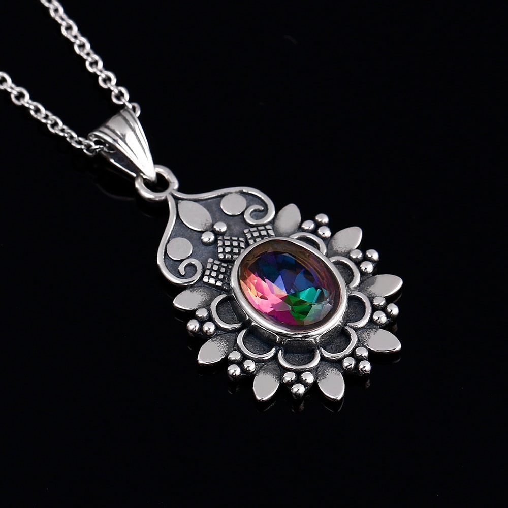Rainbow Fire Mystic Topaz Necklace