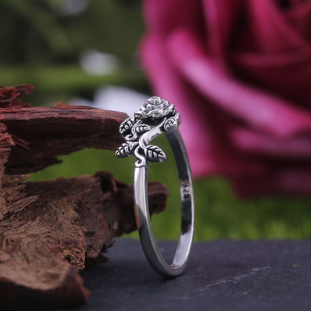 Silver Rose Ring