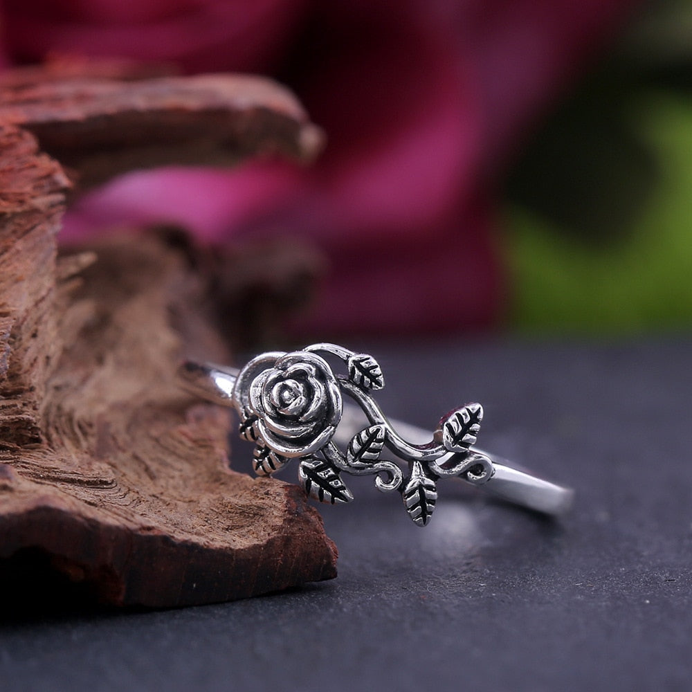 Silver Rose Ring