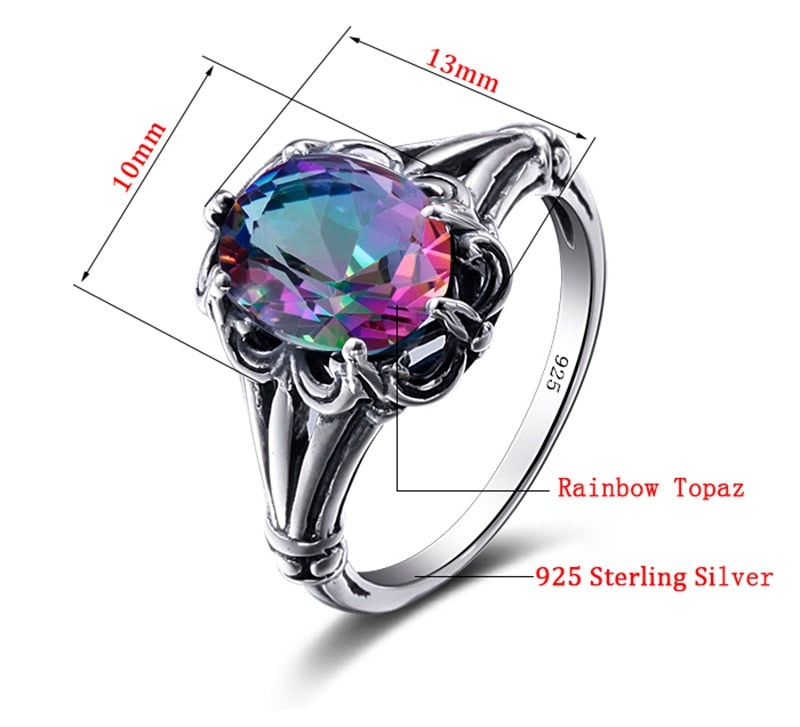 Rainbow Fire Mystic Topaz Ring