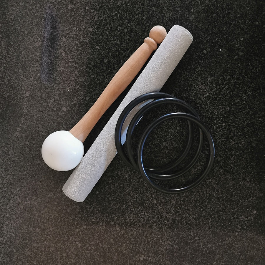 Frosted Quartz Singing Bowl Set of 3