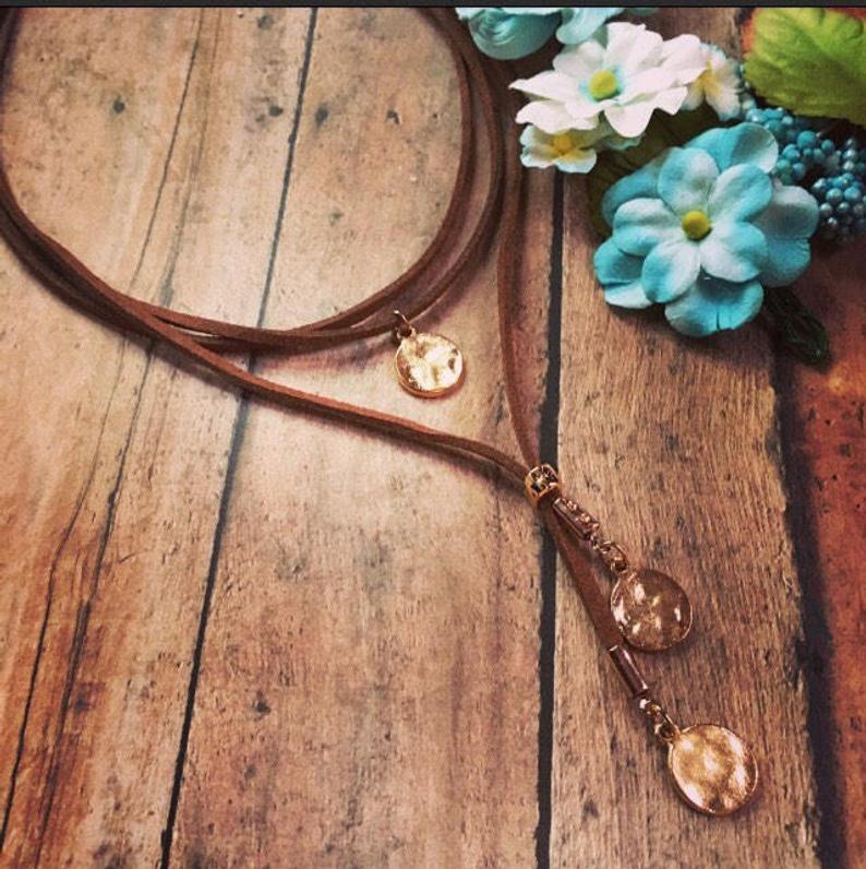 Coin & Velvet Rope Layered Choker Necklace