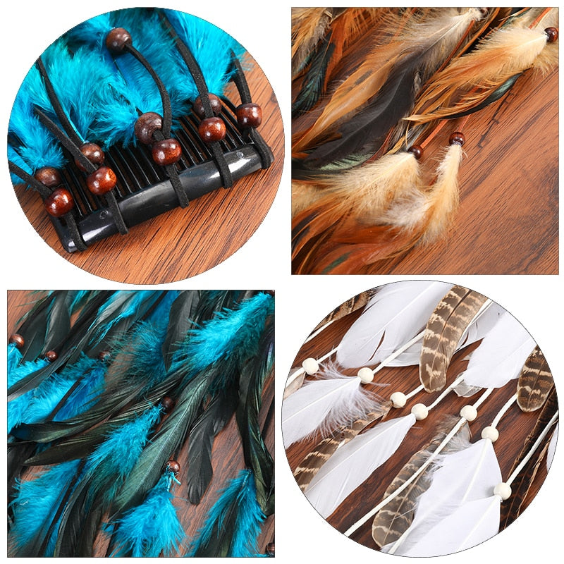Boho Feather Hair Clips
