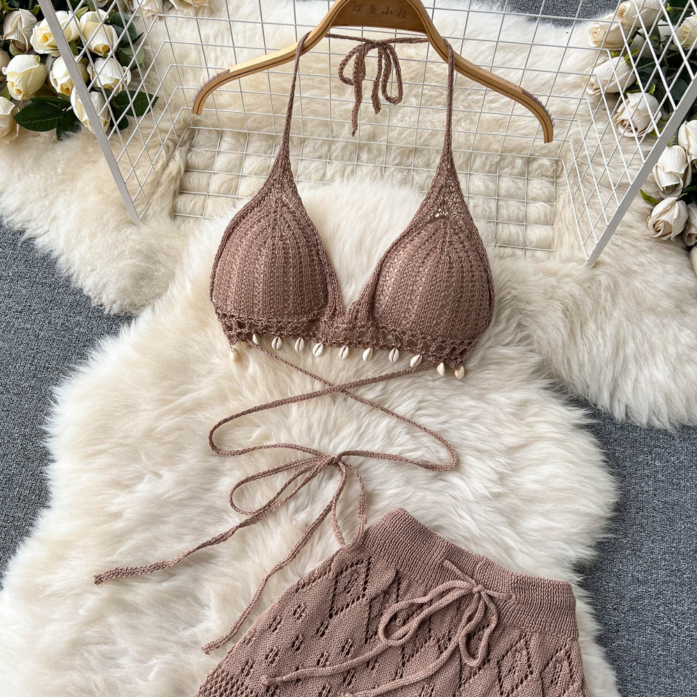 Knitted Festival Top & Wide Leg Pants Set