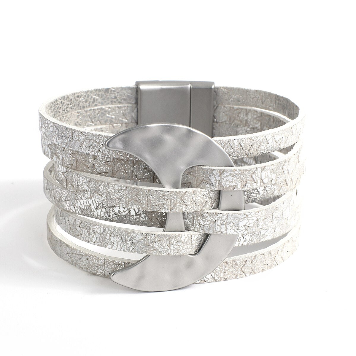 Moon Charm Wrap Bracelet