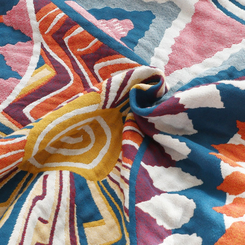 Boho Cotton Reversible Blanket
