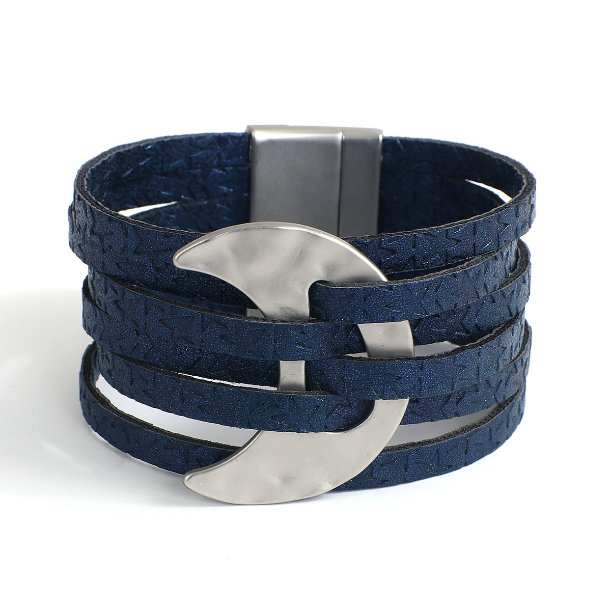 Moon Charm Wrap Bracelet