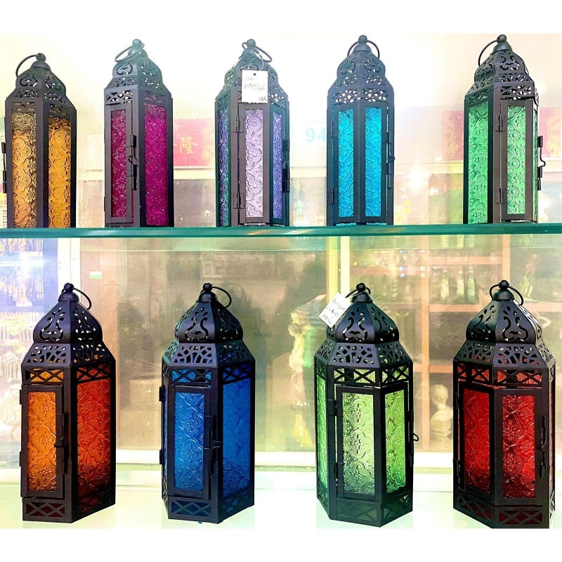 Vintage Glass Hanging Lanterns
