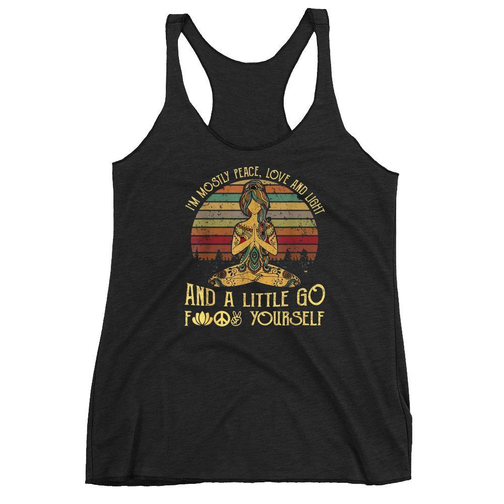 Peace, Love & Light- Racerback Tank Top - SoulShyne Products