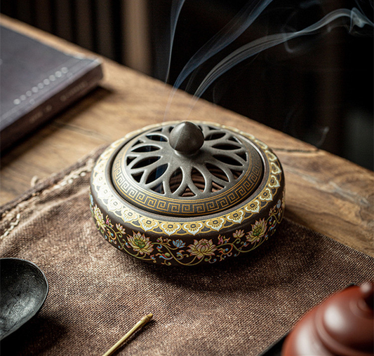 Floral Ceramic Incense Burner