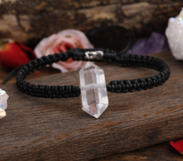 Double Point Crystal Braided Bracelets