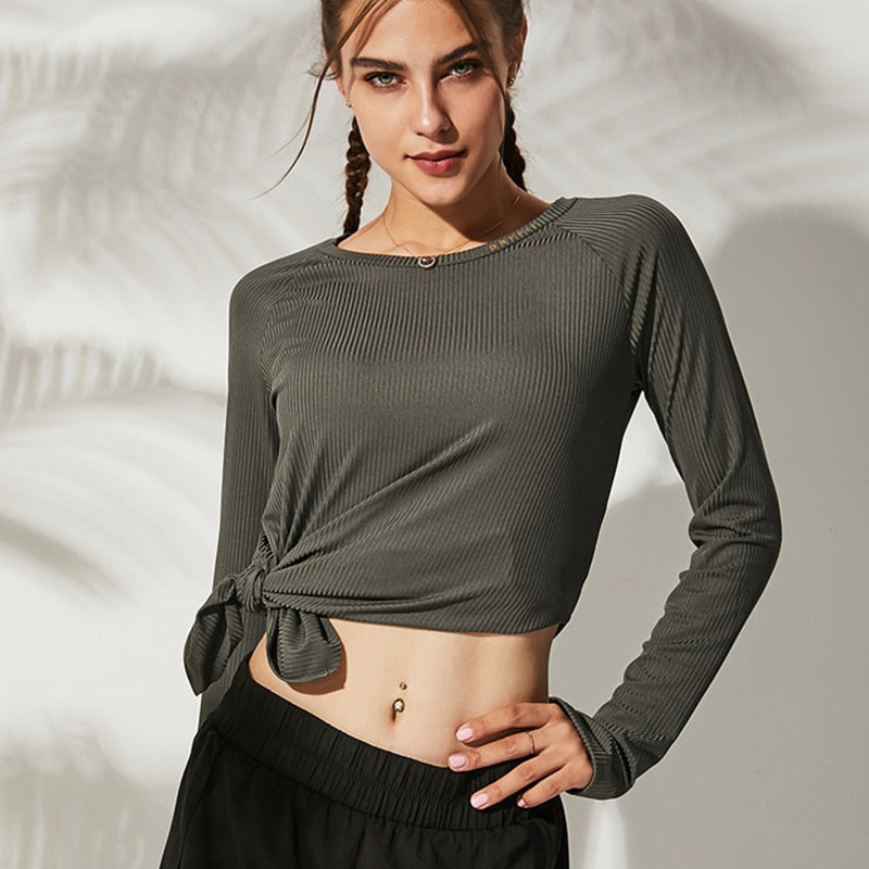 Loose Fit Long Sleeve Thumb-Hole Yoga Top