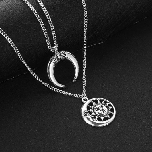 Sun & Moon Necklace Set