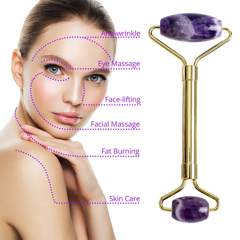 Amethyst Crystal Face Massage Roller