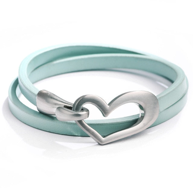 Simple Heart Layered Bracelets