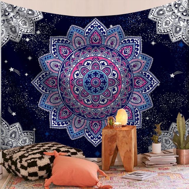 Boho Lotus Mandala Tapestry