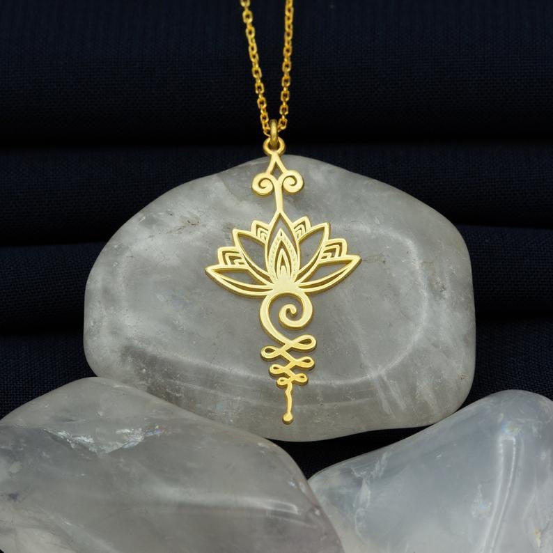 Lotus Flower Pendant Necklace