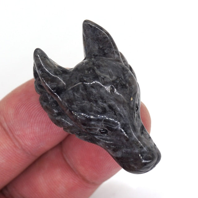 Wolf Head Carved Stones & Crystals
