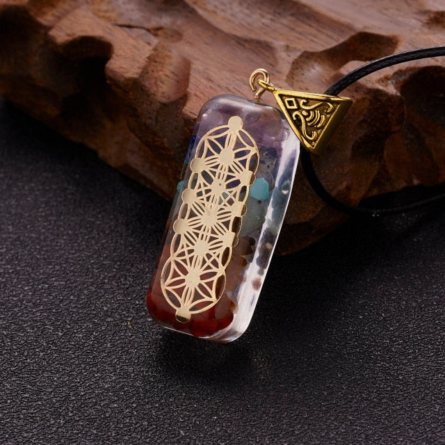 Chakra Orgonite Pendant Necklace