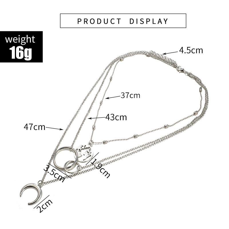 Earth & Moon Layered Necklace - SoulShyne Products