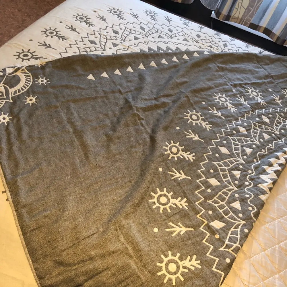 Mandala Cotton Reversible Blanket