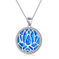 Fire Opal Lotus Necklace