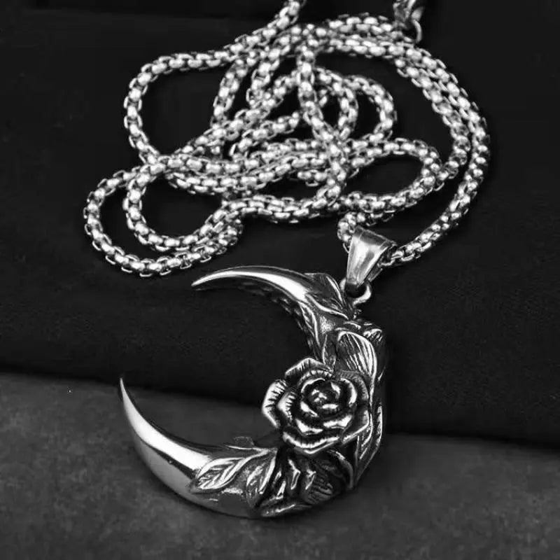 Moon & Rose Necklace