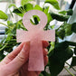 Rose Quartz Crystal Ankh