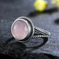 Rose Quartz Silver Ring