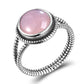 Rose Quartz Silver Ring