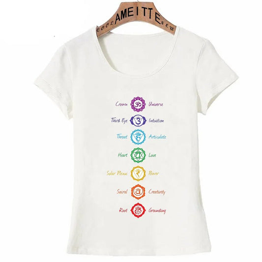 7 Chakras Scoop Neck T Shirt