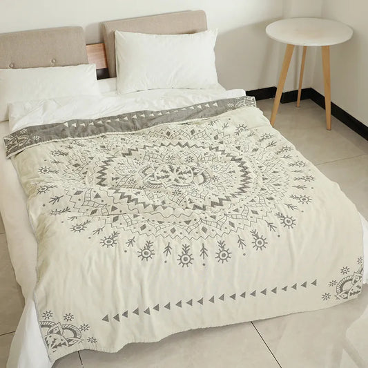 Mandala Cotton Reversible Blanket