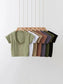 Basic Scoop Neck Crop T Shirt