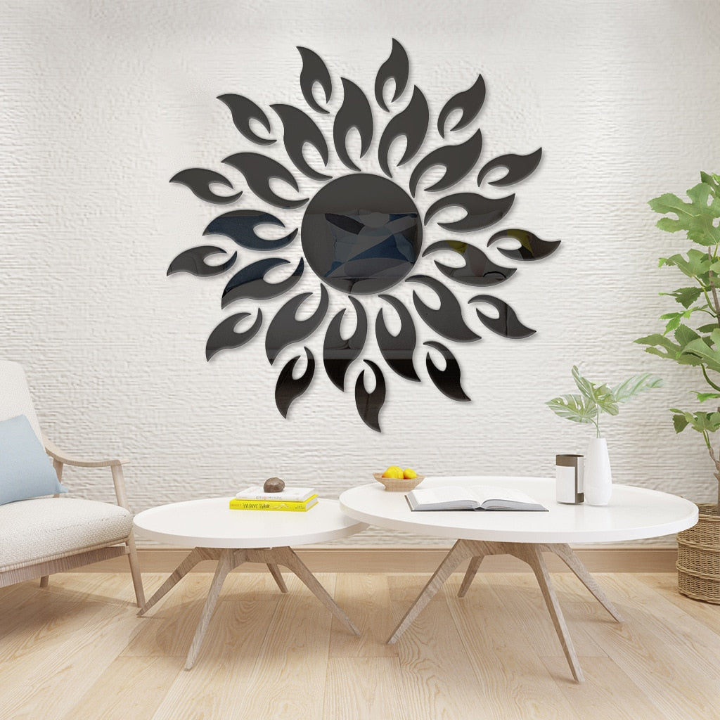 Sunflower Acrylic Mirror Wall Sticker