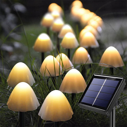 Mushroom Fairy Lights Solar Outdoor